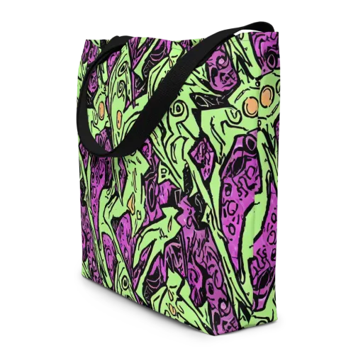 Ink Frenzy on a Large Tote Bag W/ Pocket