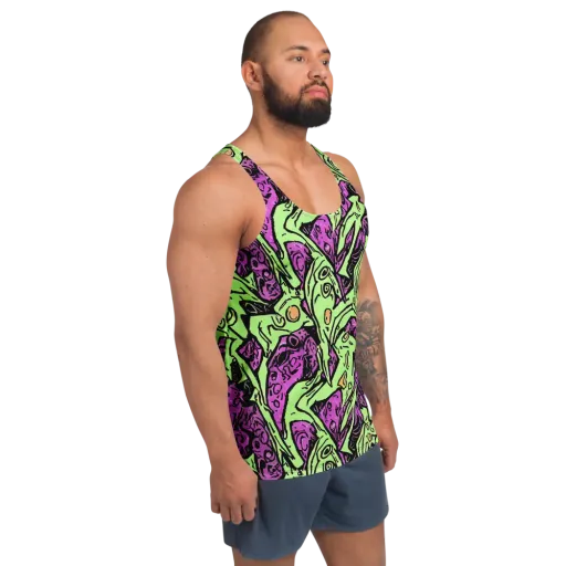 Ink Frenzy on a Men's Tank Top