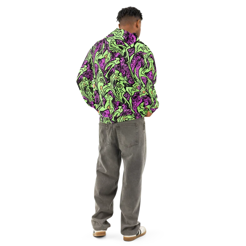 Ink Frenzy on Cotton Hoodie — Back