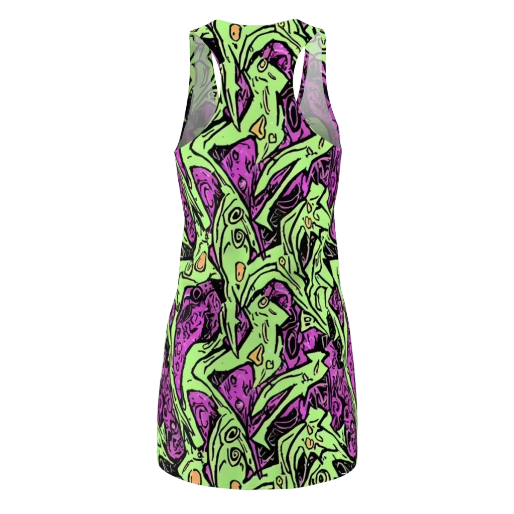 Ink Frenzy on Racerback Dress — Back