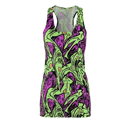 Ink Frenzy on a Racerback Dress