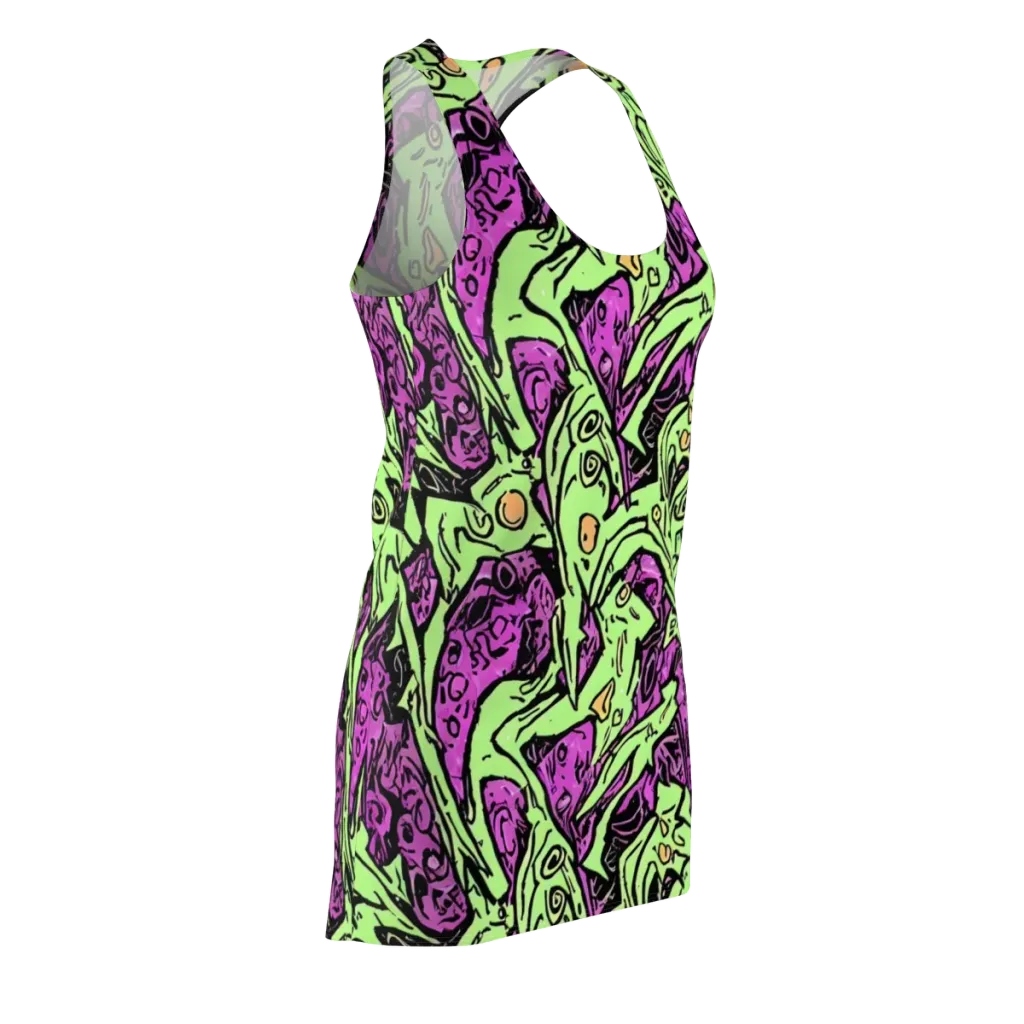 Ink Frenzy on Racerback Dress — Front Side