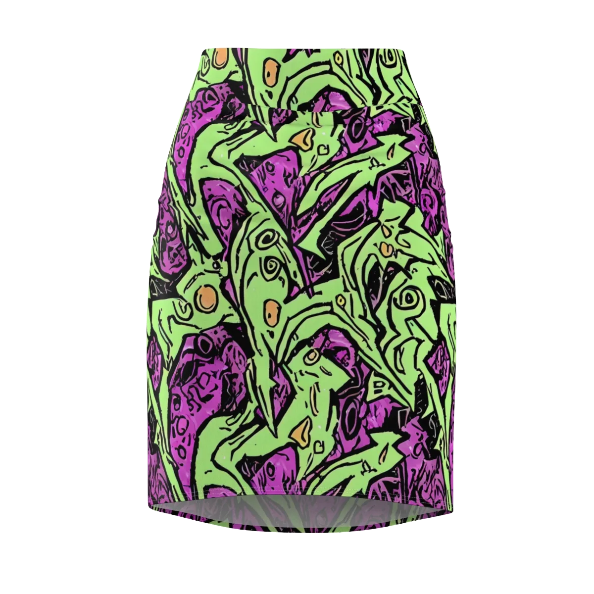 Ink Frenzy on Pencil Skirt — Front