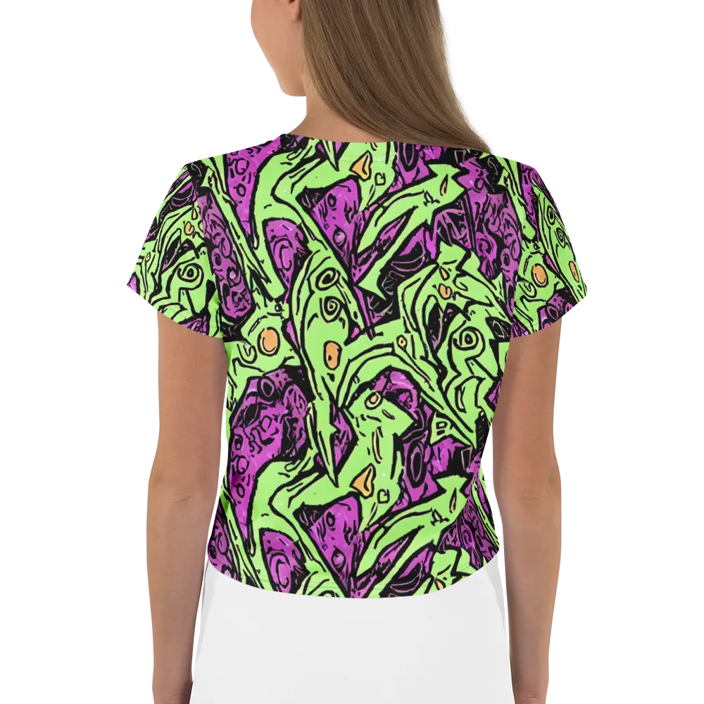 Ink Frenzy on Crop Tee — Back
