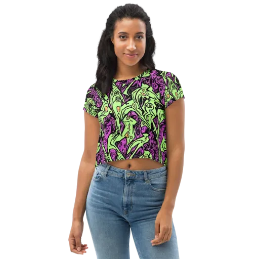 Ink Frenzy on a Crop Tee