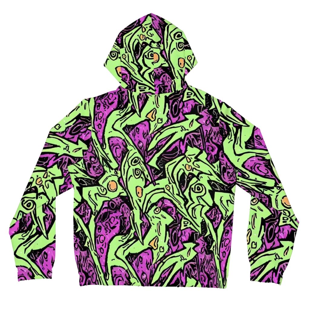 Ink Frenzy on Women's Full-Zip Hoodie — Back