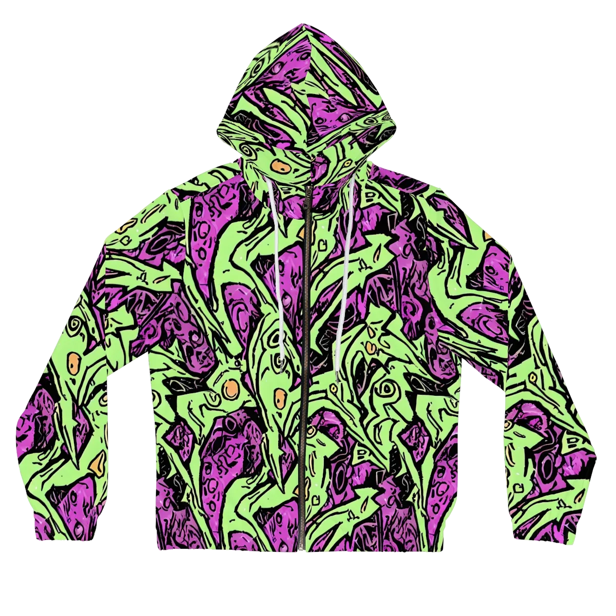 Ink Frenzy on Women's Full-Zip Hoodie — Front