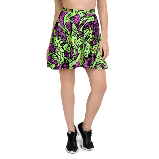 Ink Frenzy on a Skater Skirt