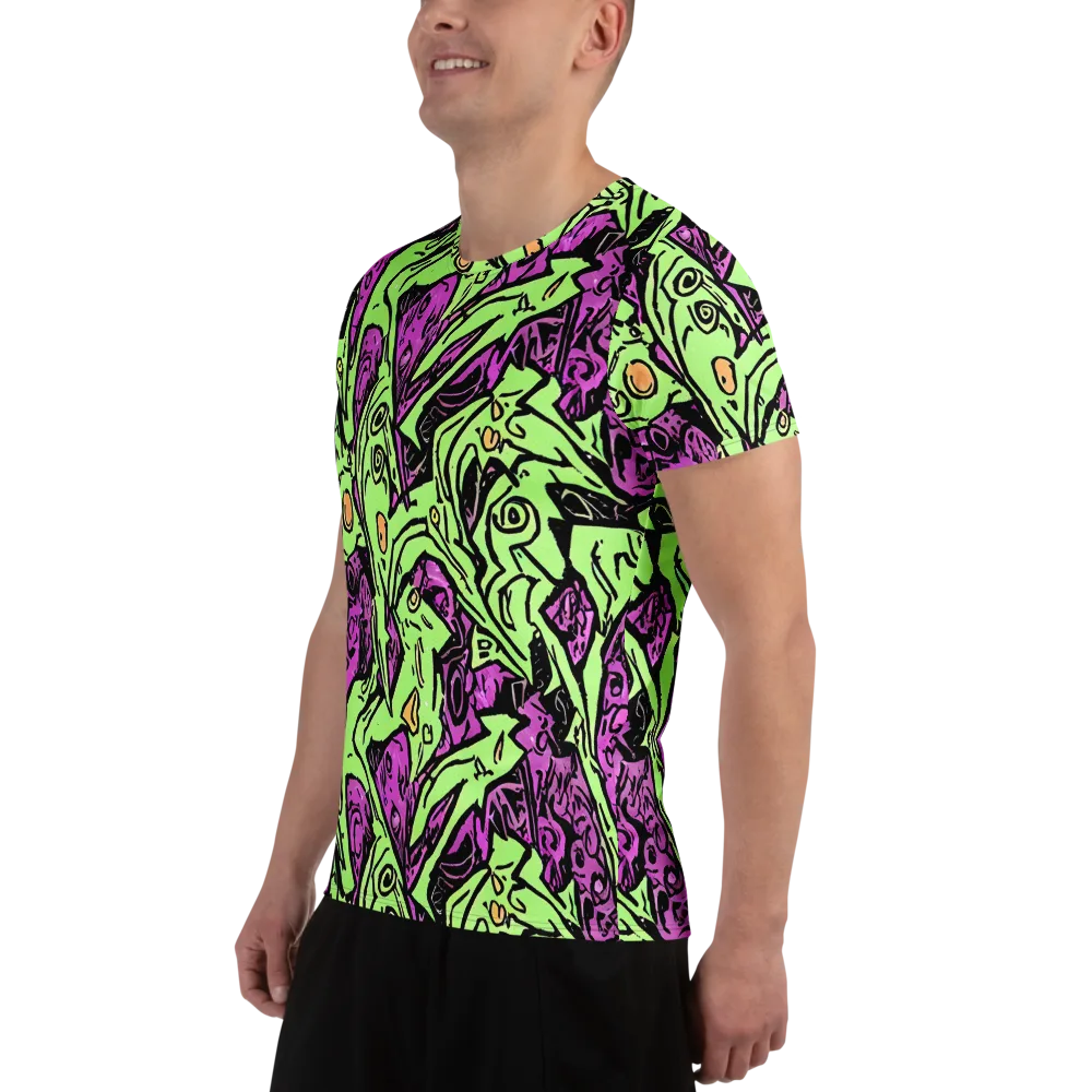 Ink Frenzy on Men's Athletic T-Shirt — Left