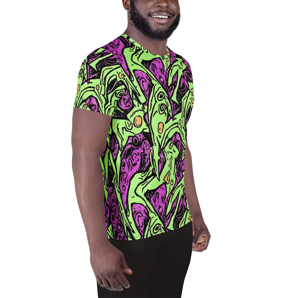 Ink Frenzy on Men's Athletic T-Shirt — Right