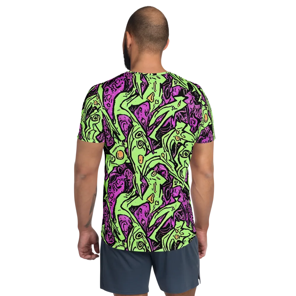 Ink Frenzy on Men's Athletic T-Shirt — Back