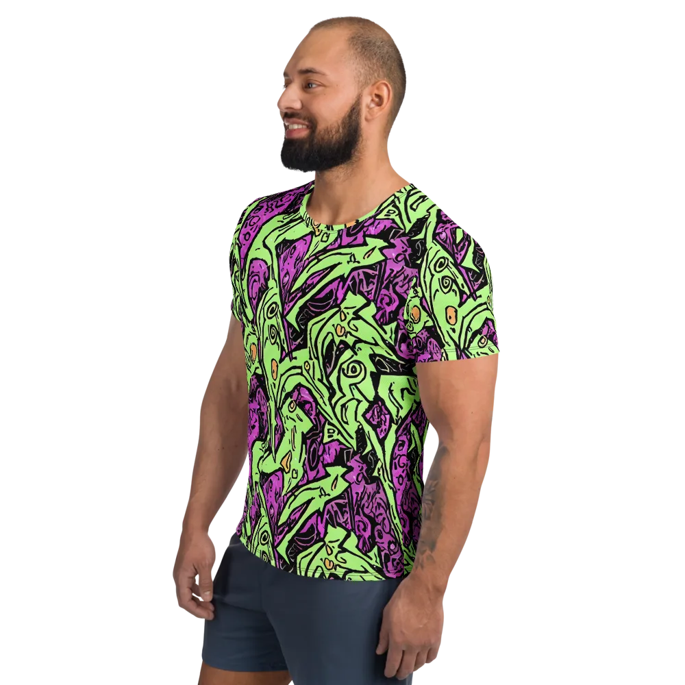 Ink Frenzy on Men's Athletic T-Shirt — Left