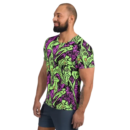 Ink Frenzy on a Men's Athletic T-Shirt