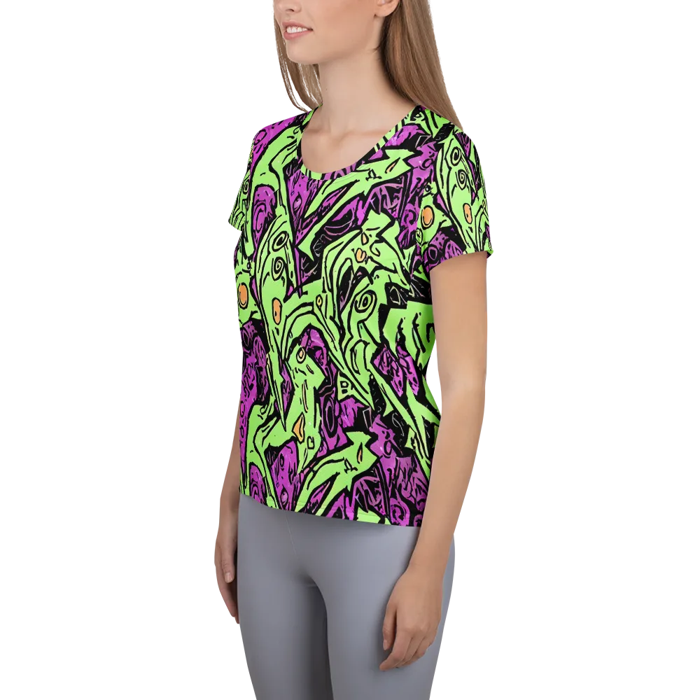 Ink Frenzy on Women's Athletic T-Shirt — Left