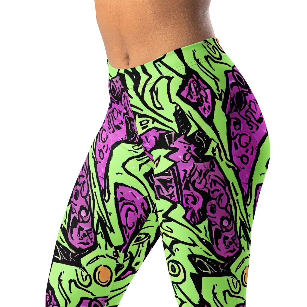Ink Frenzy on Leggings — Left Front