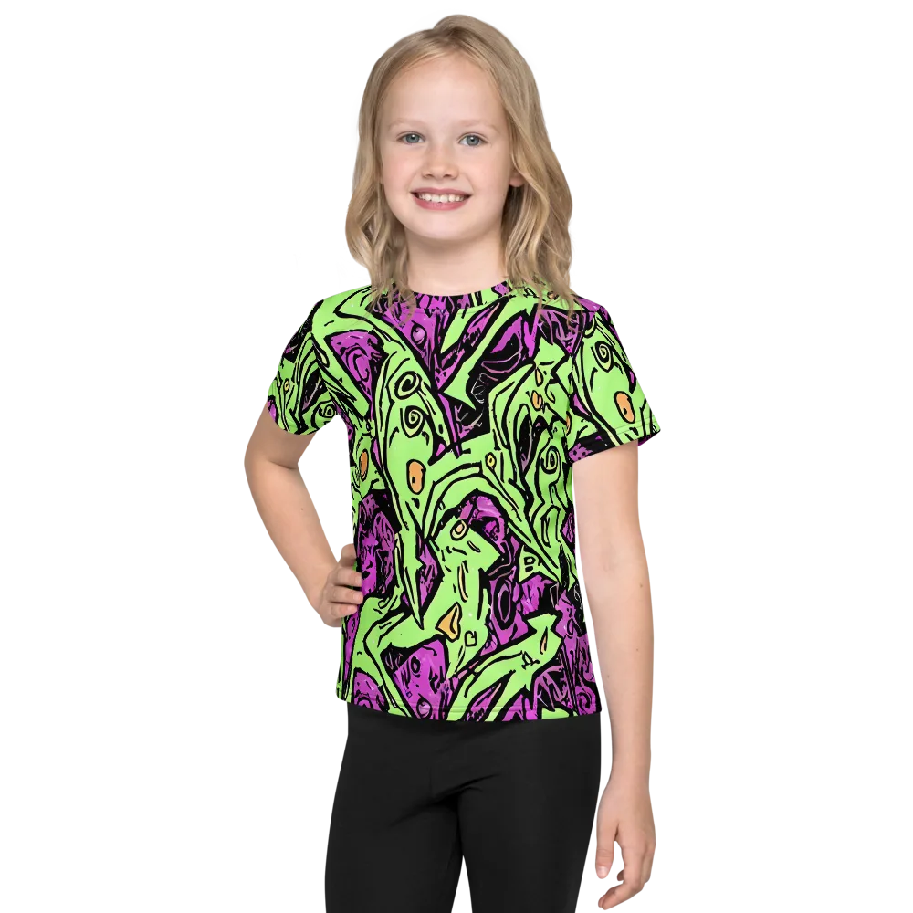 Ink Frenzy on Kids Crew Neck T-Shirt — Front
