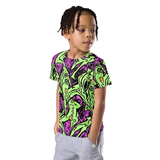 Ink Frenzy on a Kids Crew Neck T-Shirt