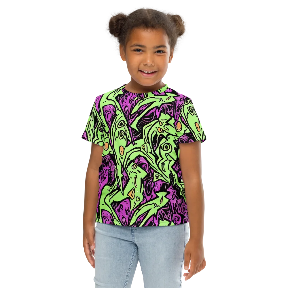 Ink Frenzy on Kids Crew Neck T-Shirt — Front