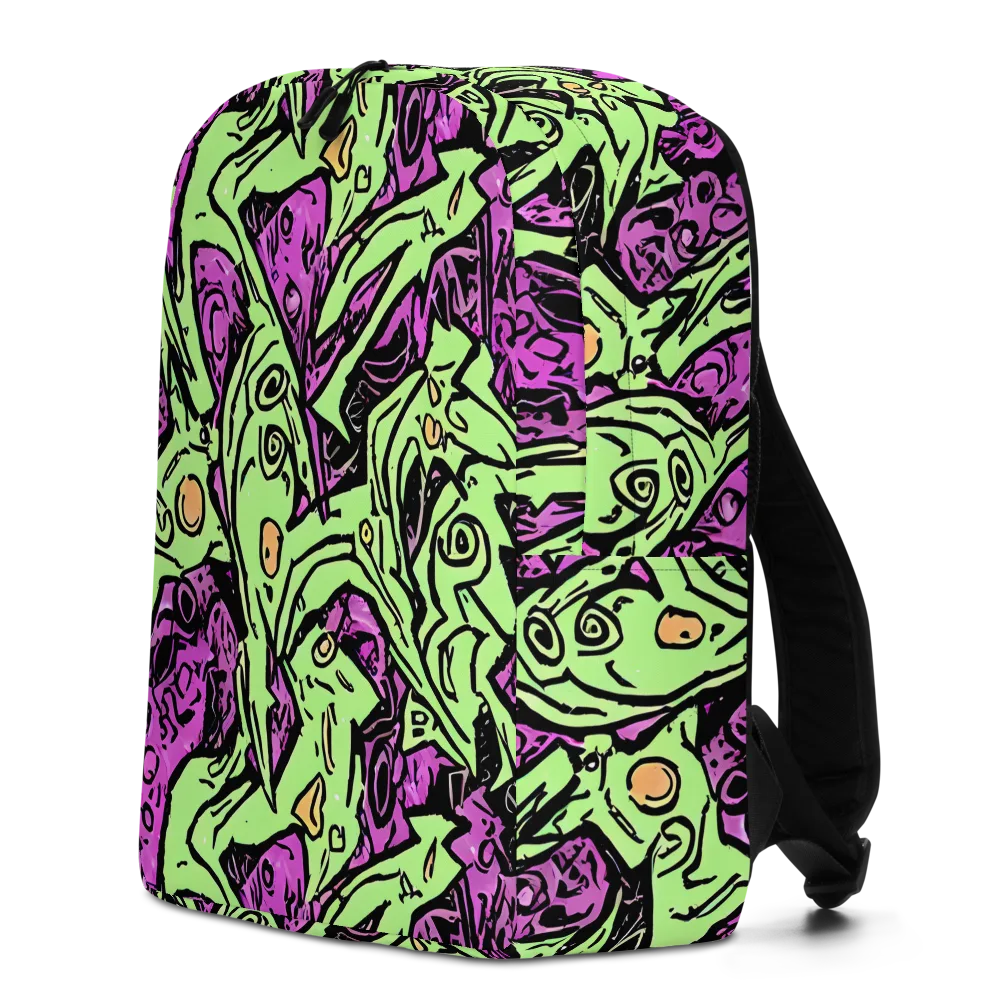 Ink Frenzy on Minimalist Backpack — Left