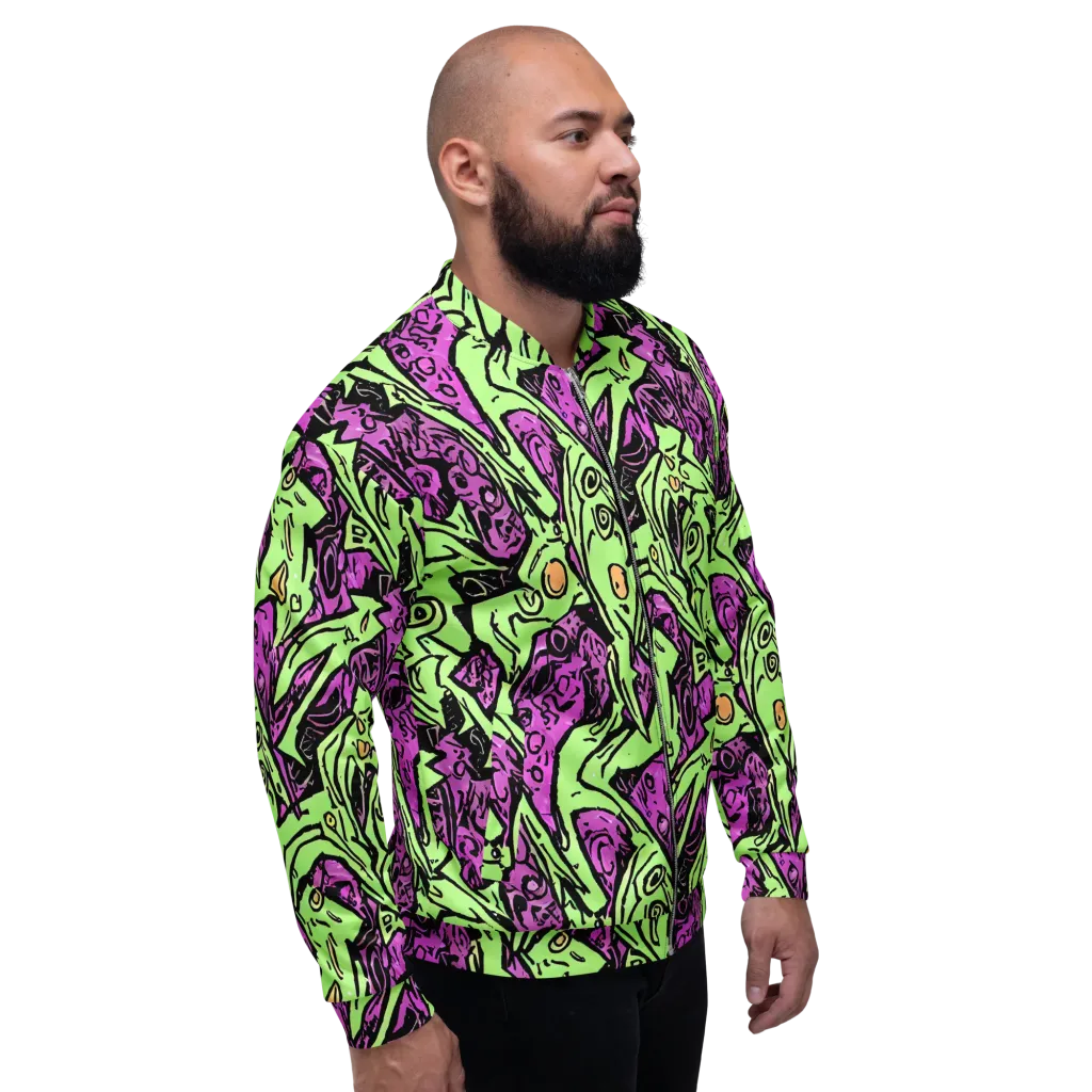 Ink Frenzy on Bomber Jacket — Right