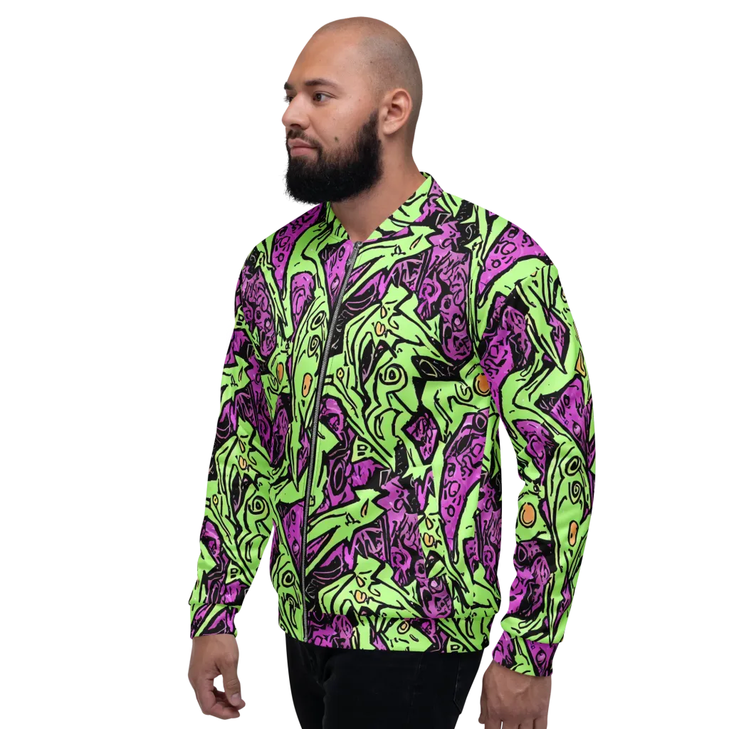 Ink Frenzy on Bomber Jacket — Left