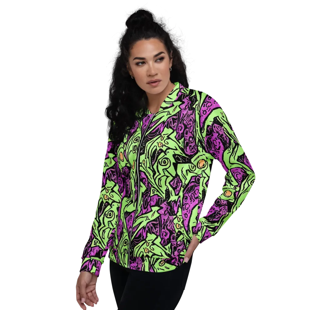 Ink Frenzy on Bomber Jacket — Left