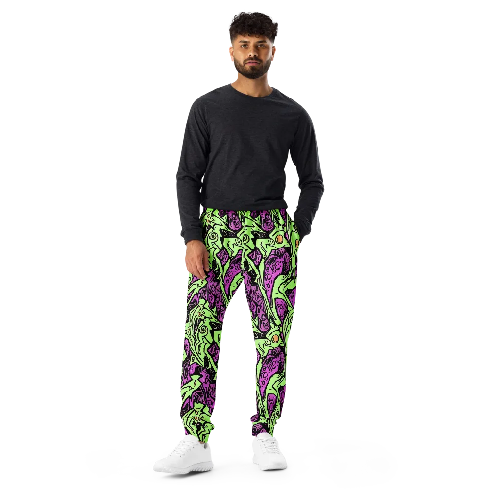 Ink Frenzy on Men's Joggers — Front