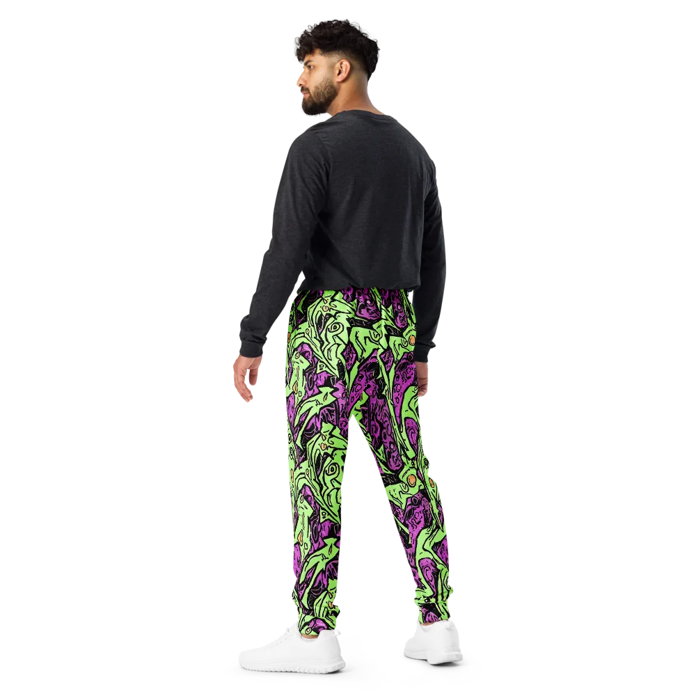 Ink Frenzy on Men's Joggers — Back