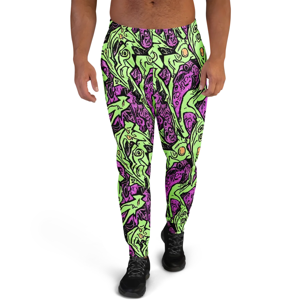 Ink Frenzy on Men's Joggers — Front