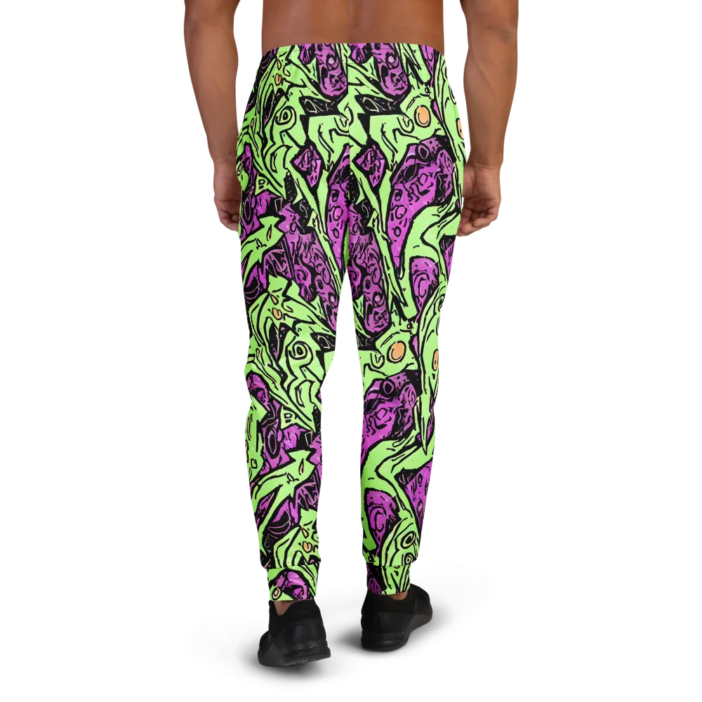 Ink Frenzy on Men's Joggers — Back