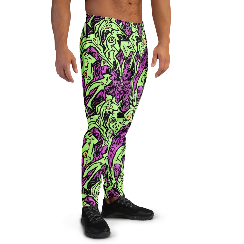 Ink Frenzy on Men's Joggers — Right