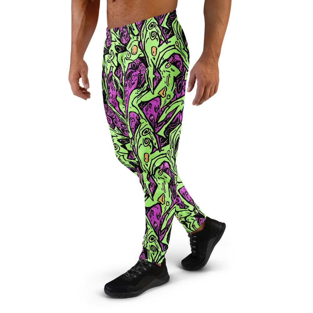 Ink Frenzy on Men's Joggers — Left