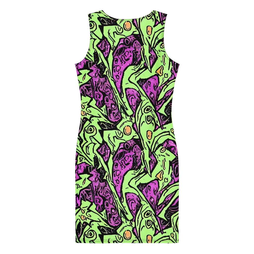 Ink Frenzy on Bodycon Dress — Back