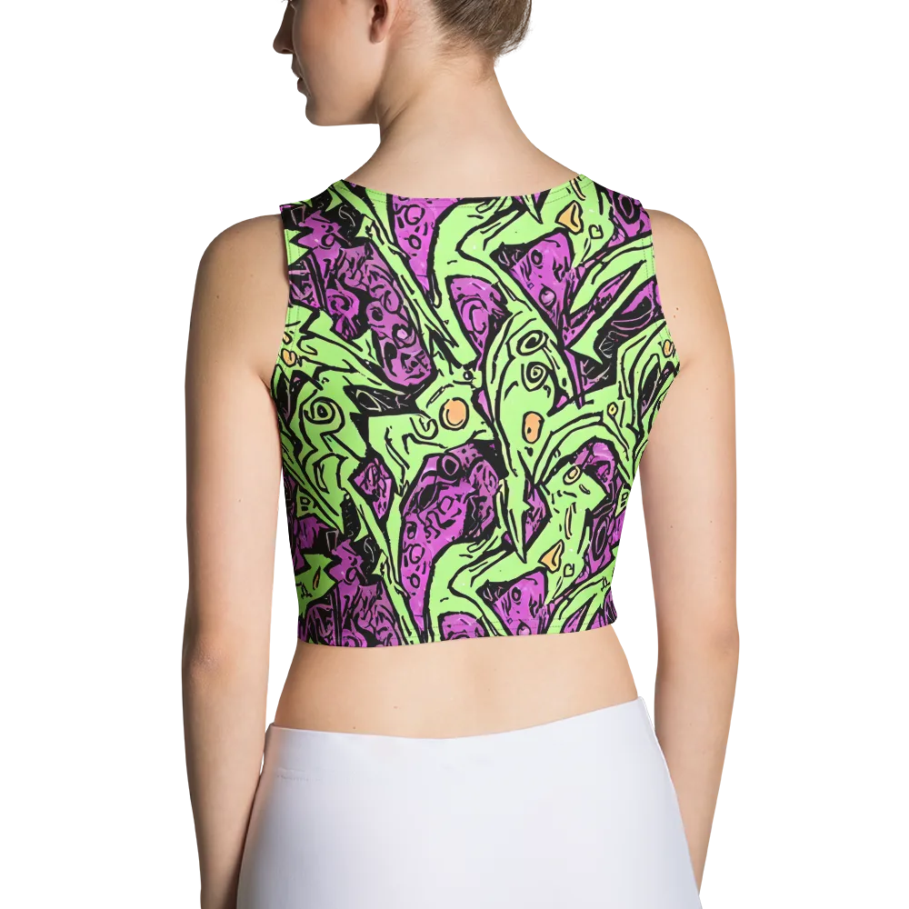 Ink Frenzy on Crop Top — Back
