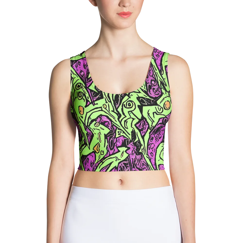 Ink Frenzy on Crop Top — Front