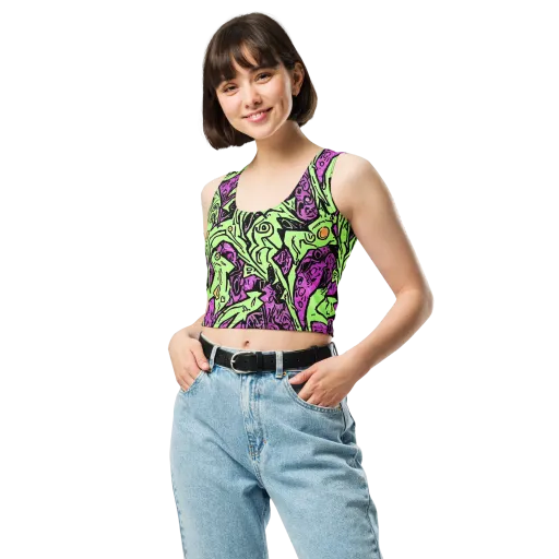 Ink Frenzy on a Crop Top