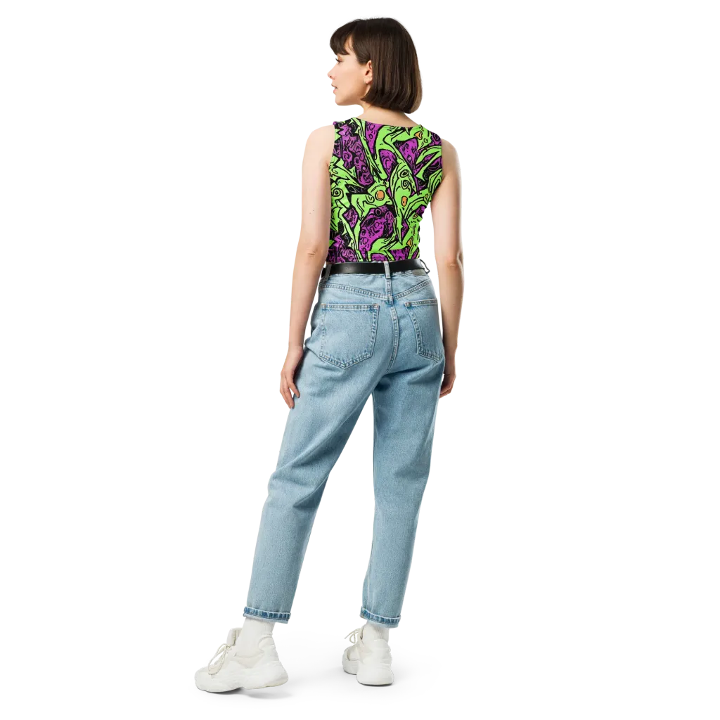 Ink Frenzy on Crop Top — Back