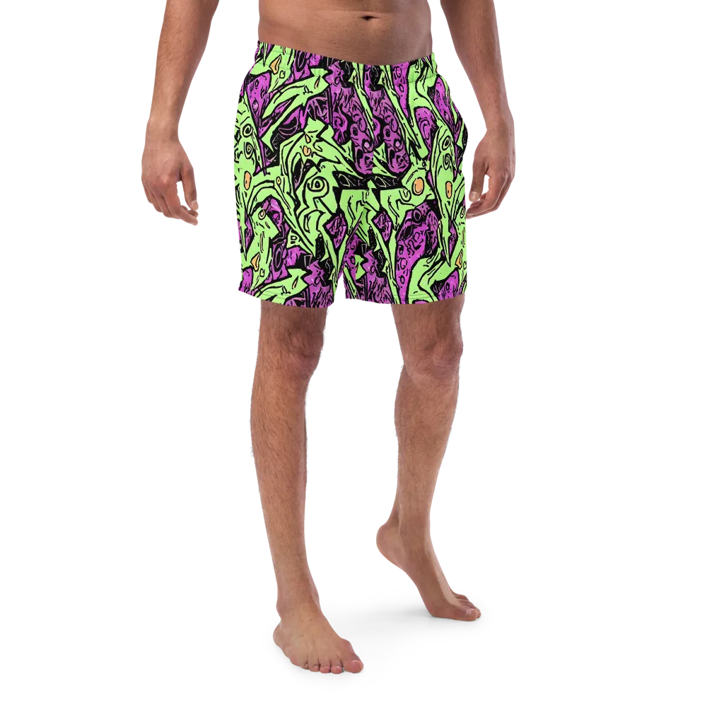 Ink Frenzy on Swim Trunks — Front