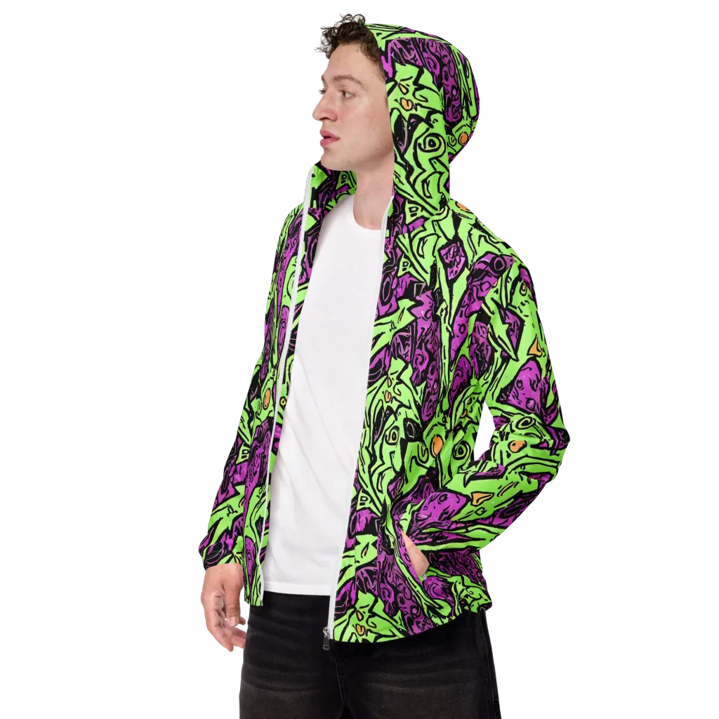 Ink Frenzy on Men's Windbreaker — Left Front