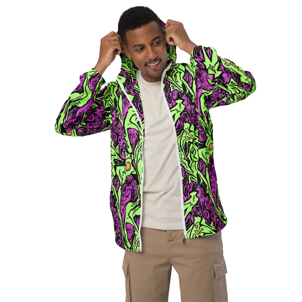 Ink Frenzy on Men's Windbreaker — Front