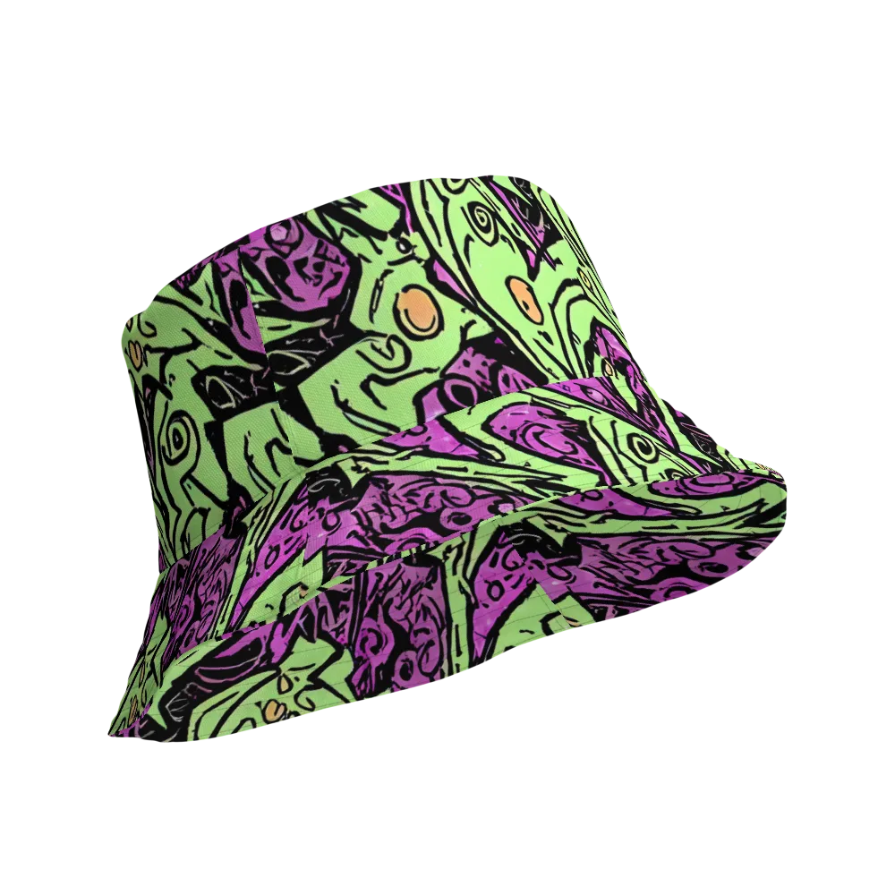 Ink Frenzy on Reversible Bucket Hat — Product details Outside