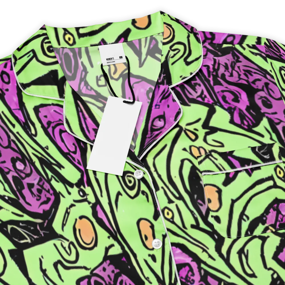 Ink Frenzy on Women's Short Sleeve Pajama Top — Product details