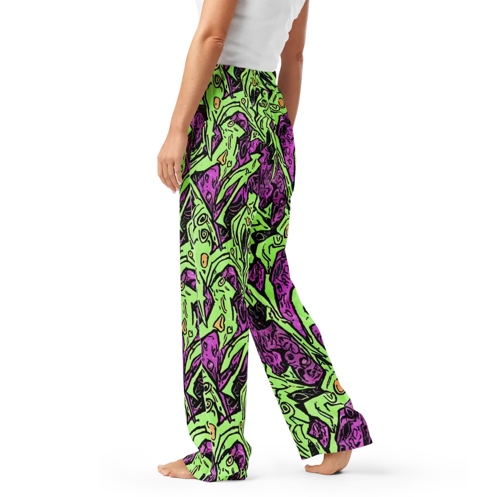 Ink Frenzy on Women's Pajama Pants — Left