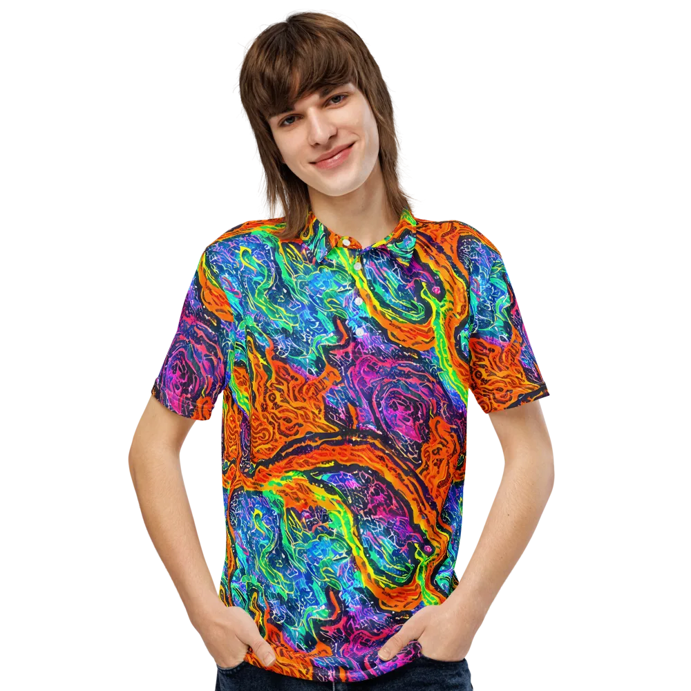 Citrus Abyss on Men's Slim Fit Polo Shirt — Front