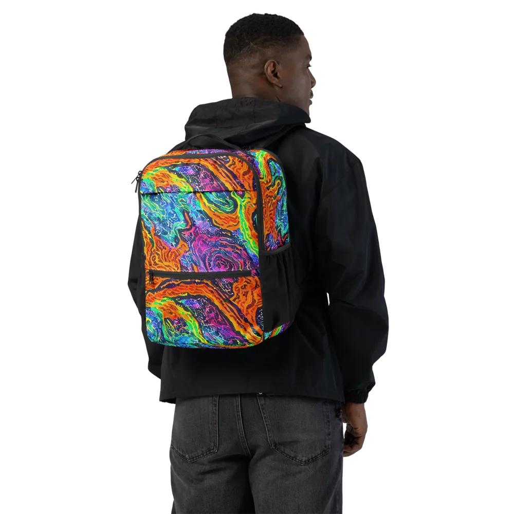 Citrus Abyss on Utility Backpack — Back