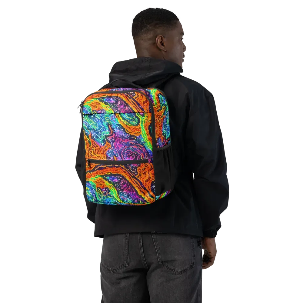 Citrus Abyss on Utility Backpack — Back