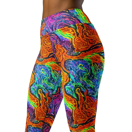 Citrus Abyss on a Yoga Leggings