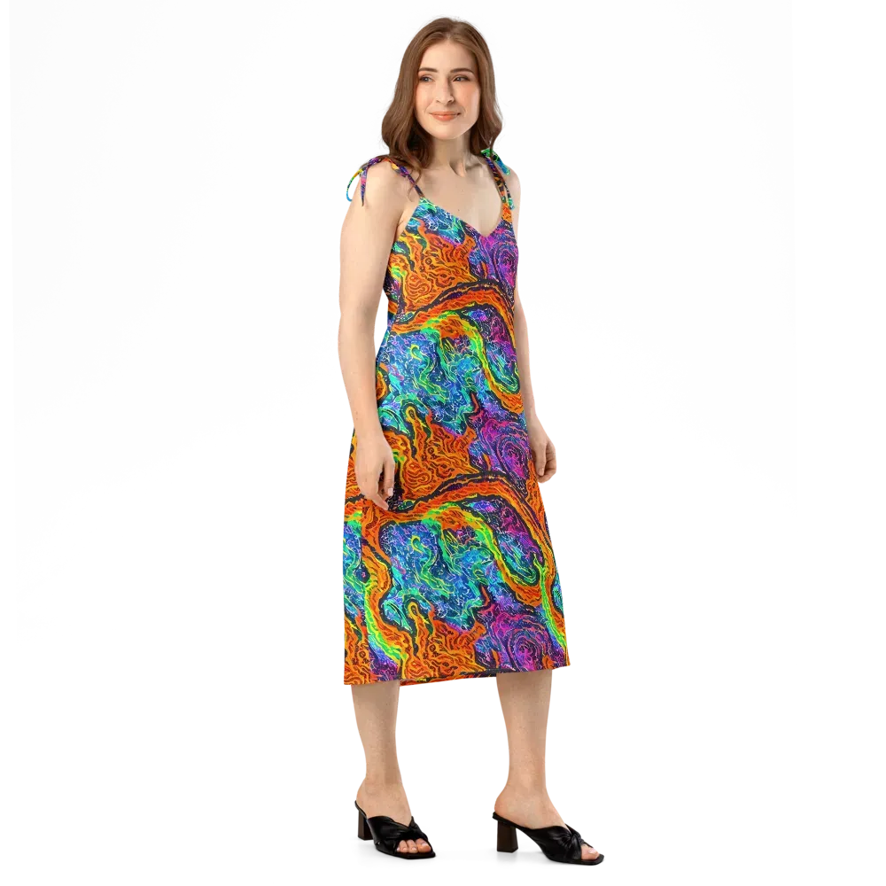 Citrus Abyss on Slip Dress — Right Front