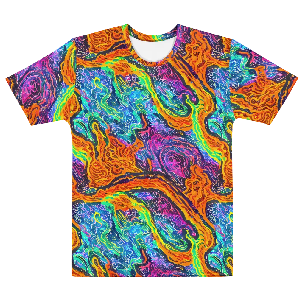 Citrus Abyss on Men's Cotton Crew Neck T-Shirt — Front