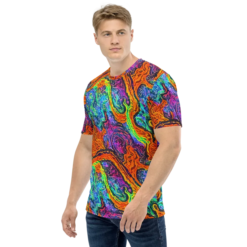 Citrus Abyss on Men's Crew Neck T-Shirt — Left